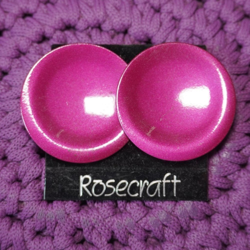 Rosecraft Womens Pink Circular Vintage Metal Costume Earrings